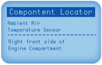 Component Locator Screen View